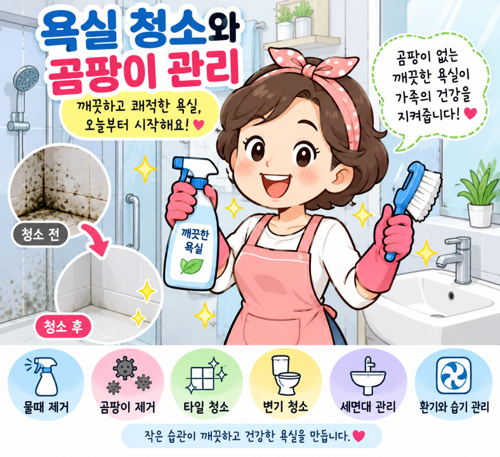 욕실 청소와 곰팡이 관리