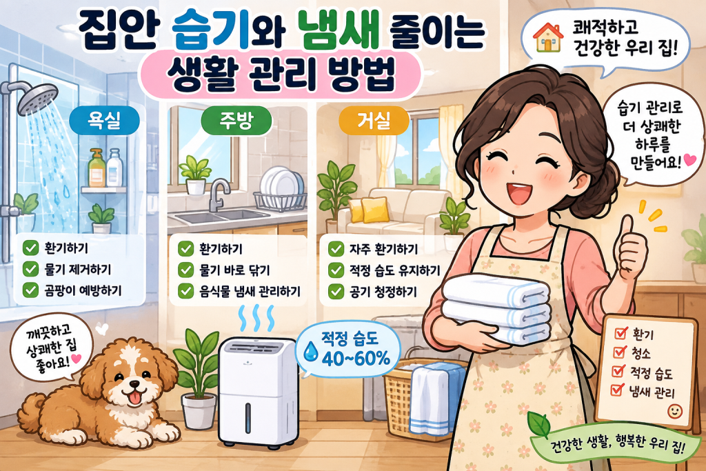 집안 습기와 냄새 줄이는 생활 관리 방법